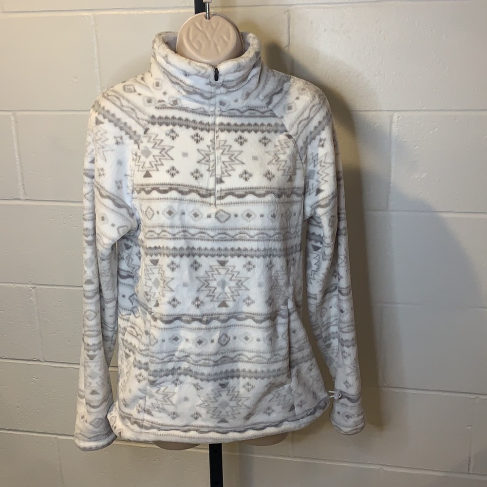 Eddie Bauer/ Aztec Print quarter Zip/ SMALL